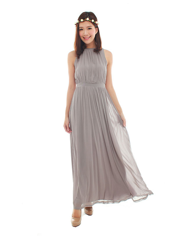 Paris Maxi Dress in Dusty Grey